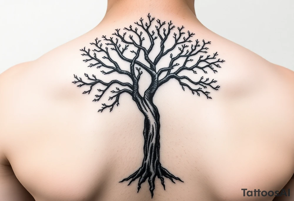Tree of life old looking but feminine tattoo idea