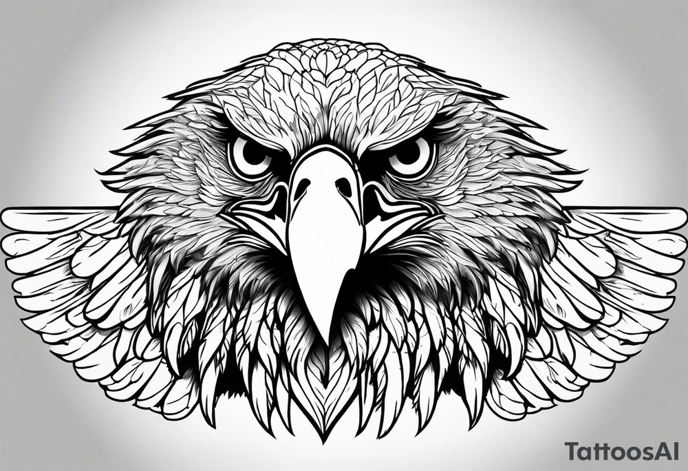realistic eagle full body sit face front closed wings tattoo idea realistic eagle full body sit face front closed wings tattoo idea