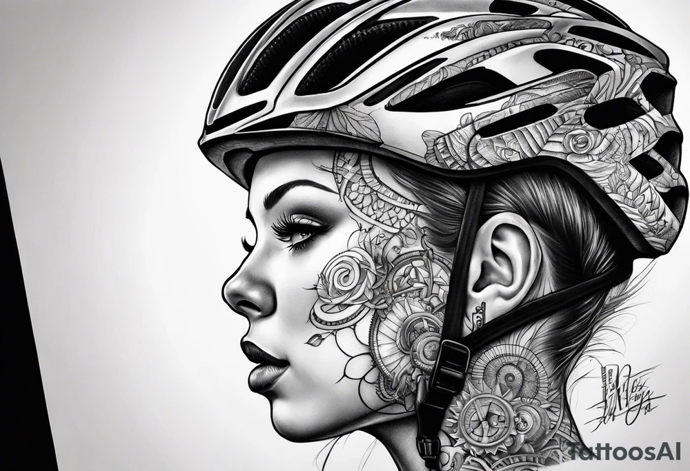 someone has pulled back the skin to reveal a bicycle gear tattoo idea