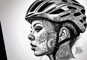 someone has pulled back the skin to reveal a bicycle gear tattoo idea