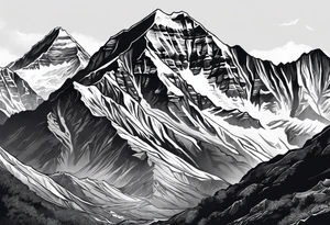 Mount Everest from Kala’s pattha tattoo idea