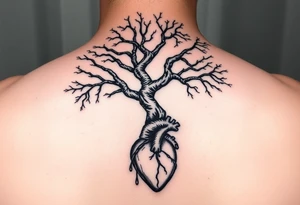 Thicker DNATREE trunk with roots for family tree
Add anatomical heart in bottom tattoo idea