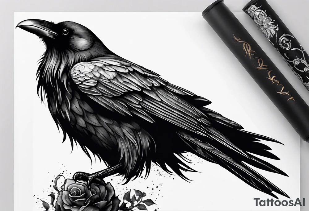 raven perched
roman numeral seven
Omnia Urunt tattoo idea