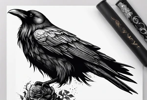 raven perched
roman numeral seven
Omnia Urunt tattoo idea