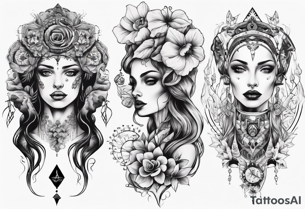 Beautiful Ukrainian Woman tattoo idea