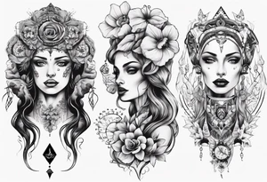 Beautiful Ukrainian Woman tattoo idea