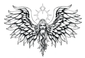 Powerful Biblically accurate Seraphim tattoo idea