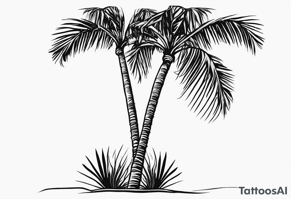 tall single quindio wax palm tattoo idea