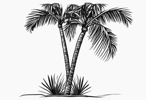 tall single quindio wax palm tattoo idea