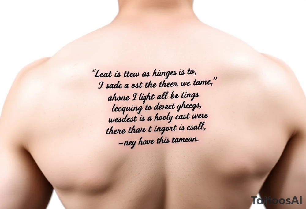 Quotes tattoo idea