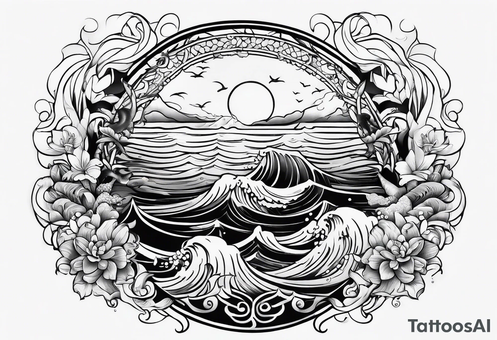 Small ocean tattoo idea