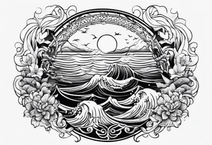 Small ocean tattoo idea