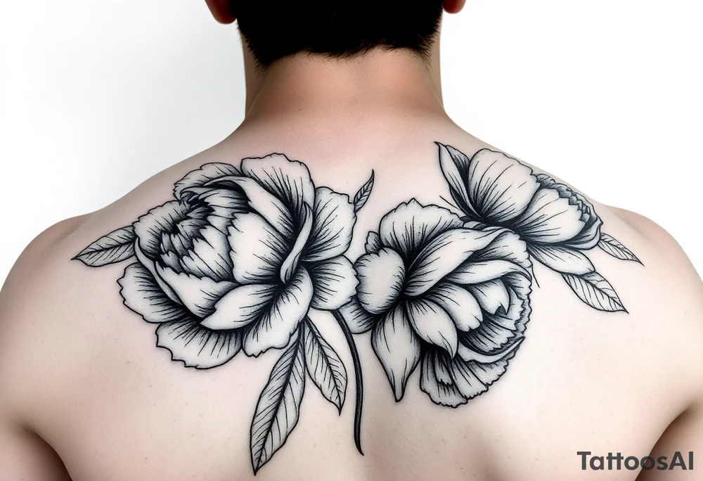 peonies tattoo idea