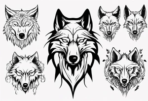 eyeless wolf tattoo idea
