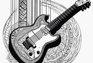 Cricket, Guitar, sport tattoo idea