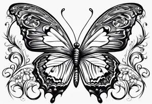 butterfly makes a heart tattoo idea