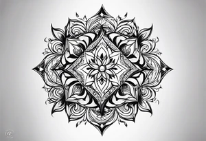small I e crystal swirl tattoo idea