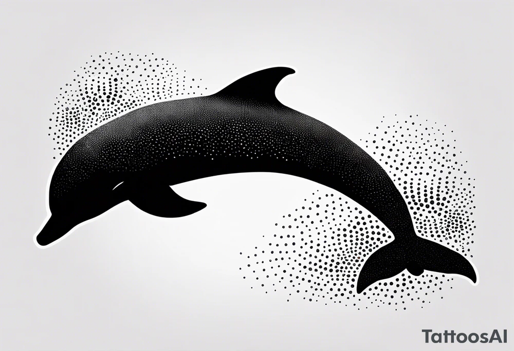 simple dolphin silhouette tattoo idea