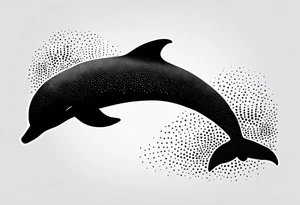 simple dolphin silhouette tattoo idea