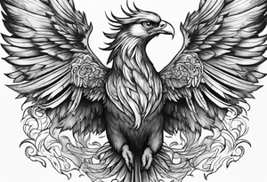 Phoenix rising from the ashes tattoo idea