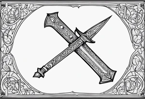 a medieval weapon tattoo idea