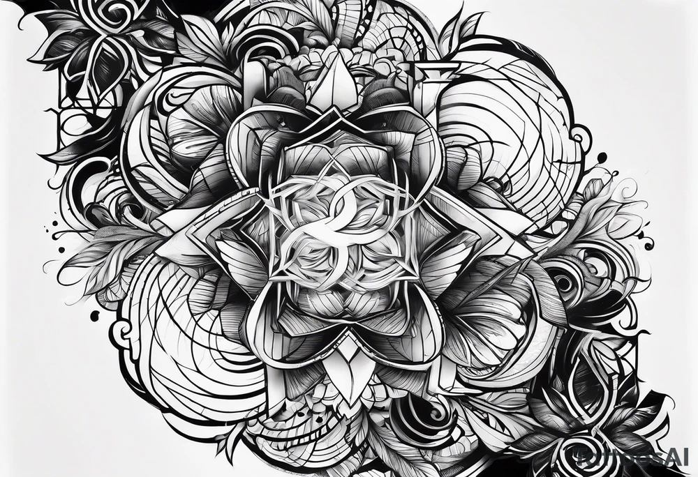Overlapping ACCGH, letters only tattoo idea