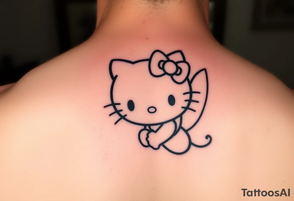 Hello kitty as tinkerbell Sally tattoo idea