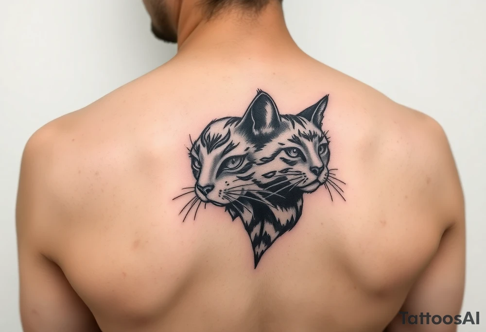 black cat tattoo idea