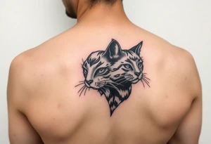 black cat tattoo idea