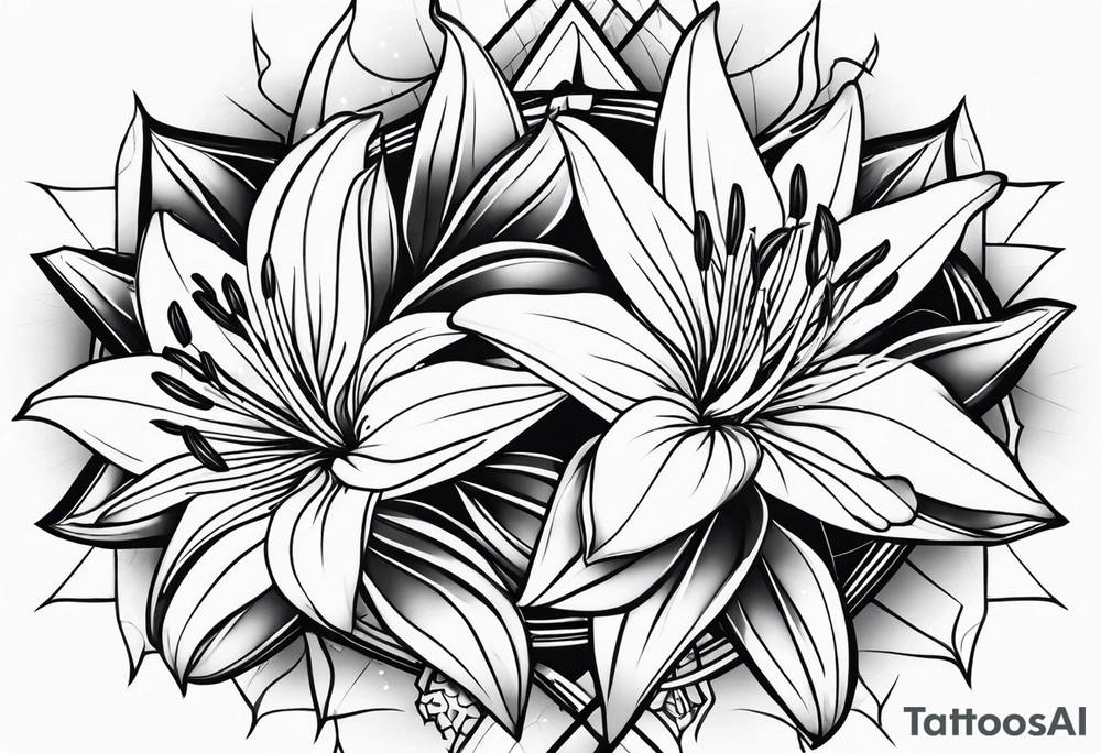 Lily with thorns tattoo idea