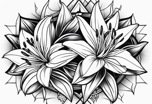 Lily with thorns tattoo idea