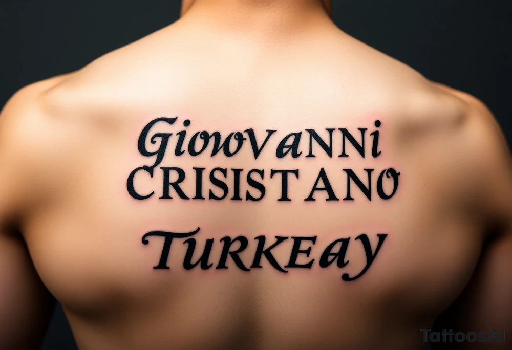 Giovanni Cristiano Maximus Turkaly tattoo idea
