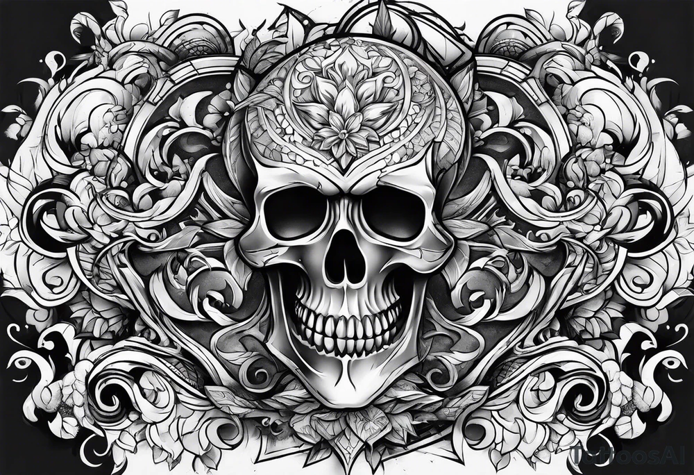 5 stars wrapped around chest tattoo idea