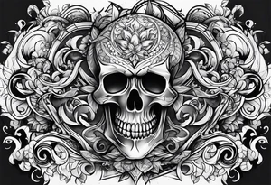5 stars wrapped around chest tattoo idea