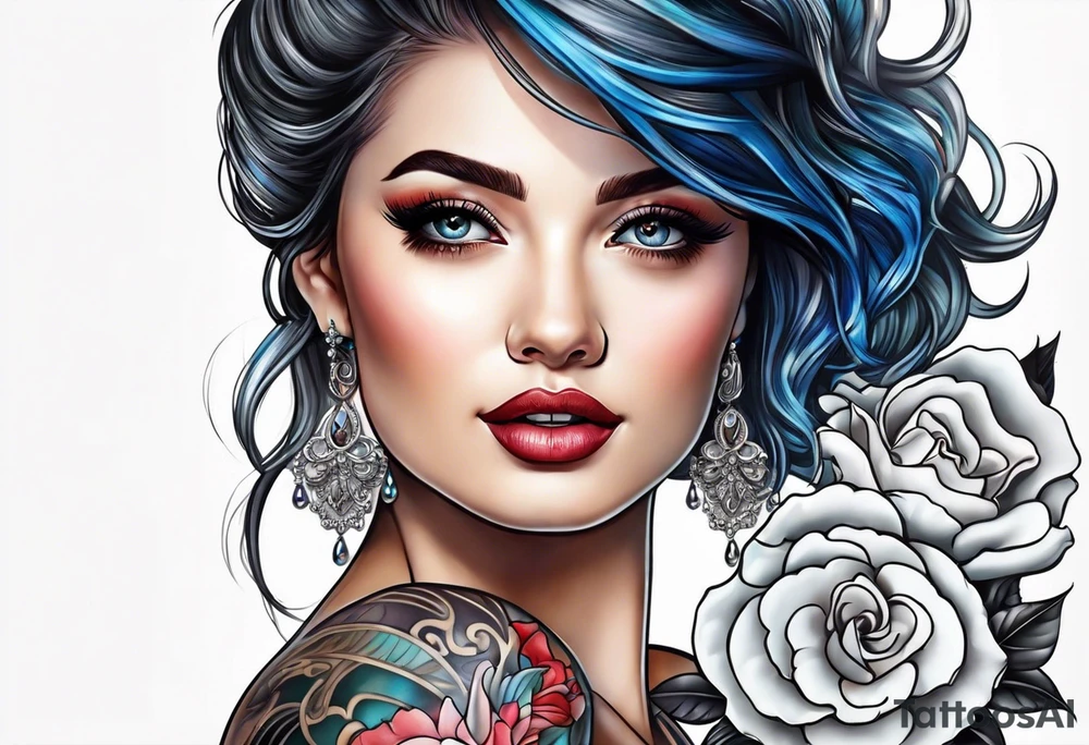 A lady reveals her boobs tattoo idea