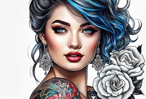 A lady reveals her boobs tattoo idea