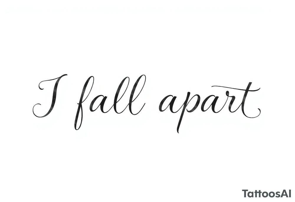 I fall apart tattoo idea