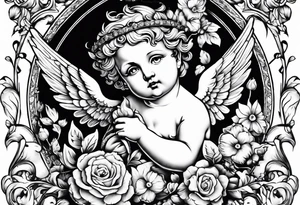 putti without wings tattoo idea