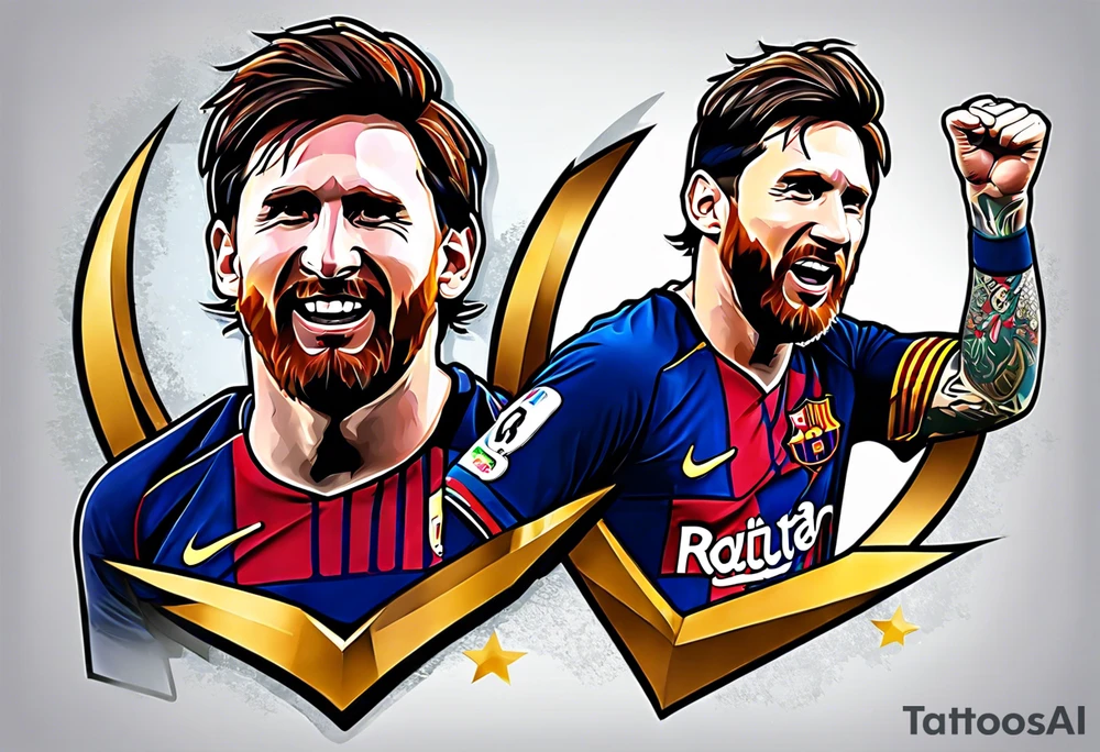 mini messi tattoo idea