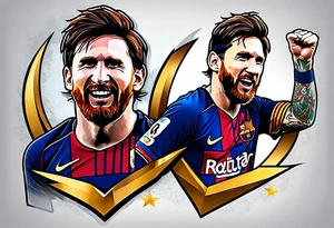 mini messi tattoo idea