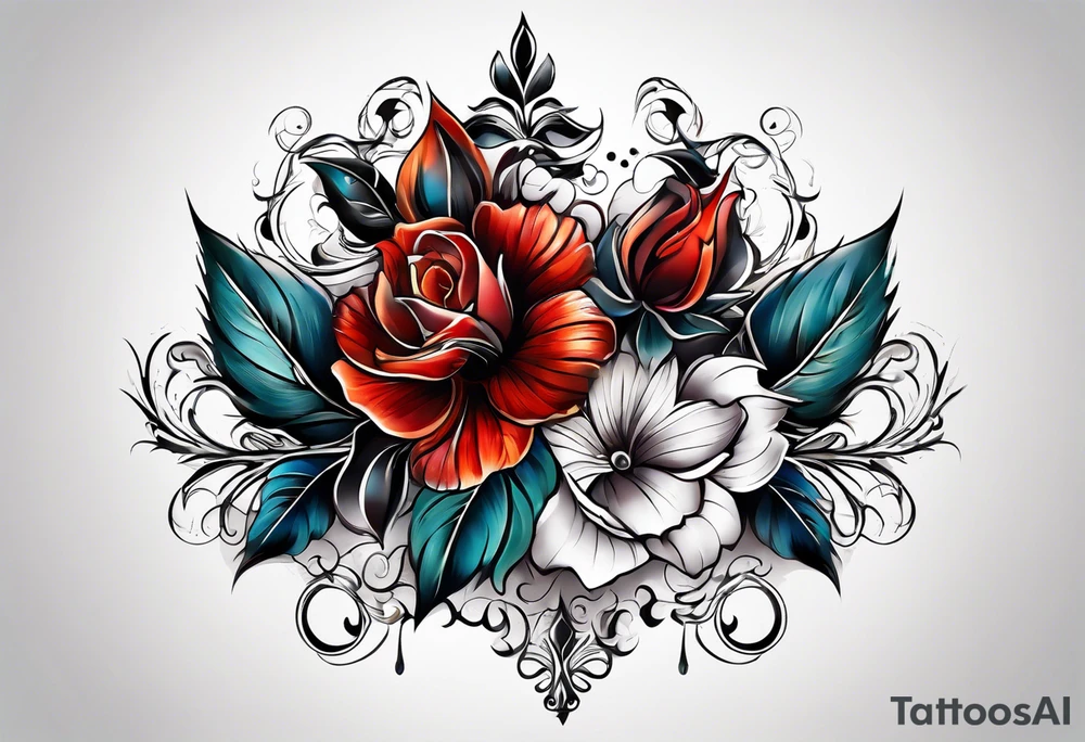 tattoo that fills entire length from shoulder to fingers that symbolizes pain tattoo idea