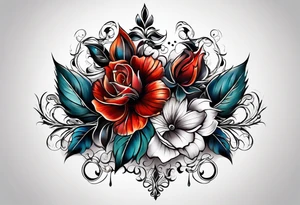 tattoo that fills entire length from shoulder to fingers that symbolizes pain tattoo idea