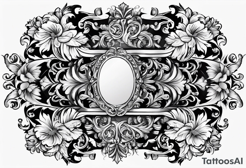 baroque vector across my back tattoo idea