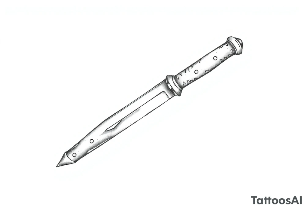 Bowie knife tattoo idea