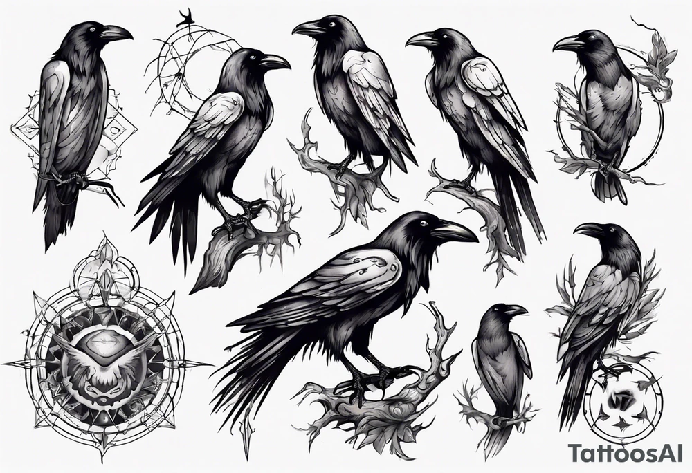 raven tattoo idea