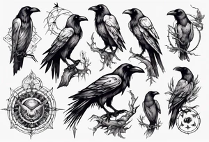 raven tattoo idea