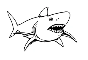 shark scuba diving tattoo idea