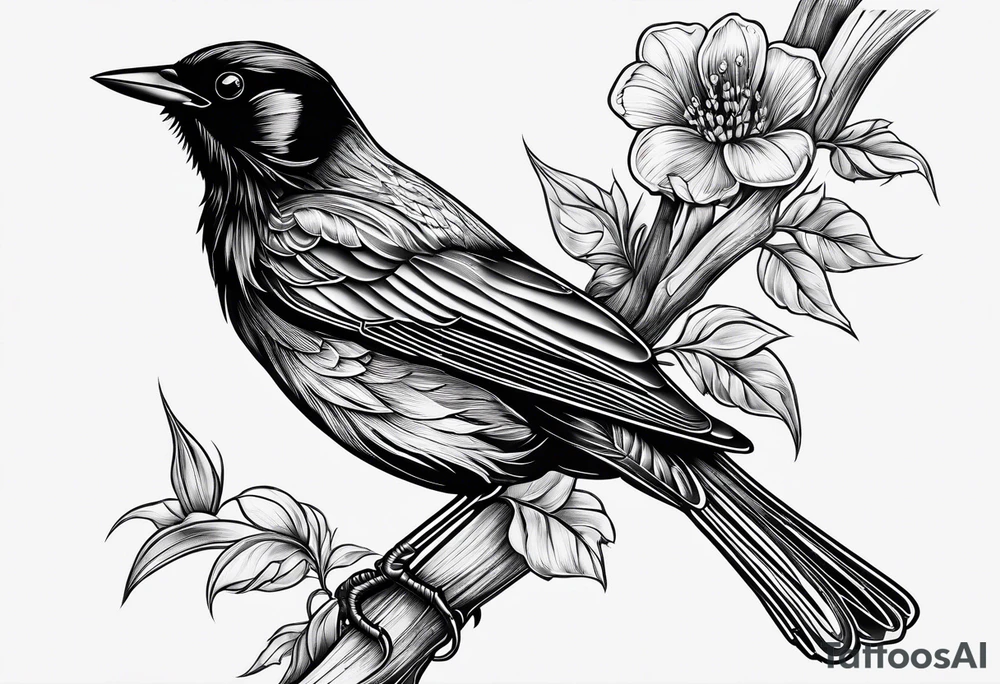 Redwing Blackbird for Back tattoo idea