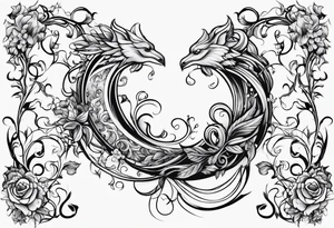 long winding vines tattoo idea