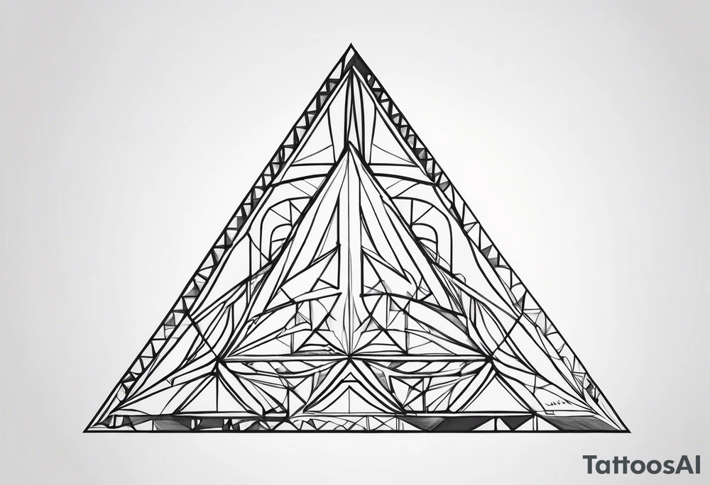Fractal auto similar triangles centered tattoo idea